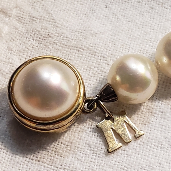 Stunning Vintage Majorica Simulated Pearl Necklace - Picture 8 of 13